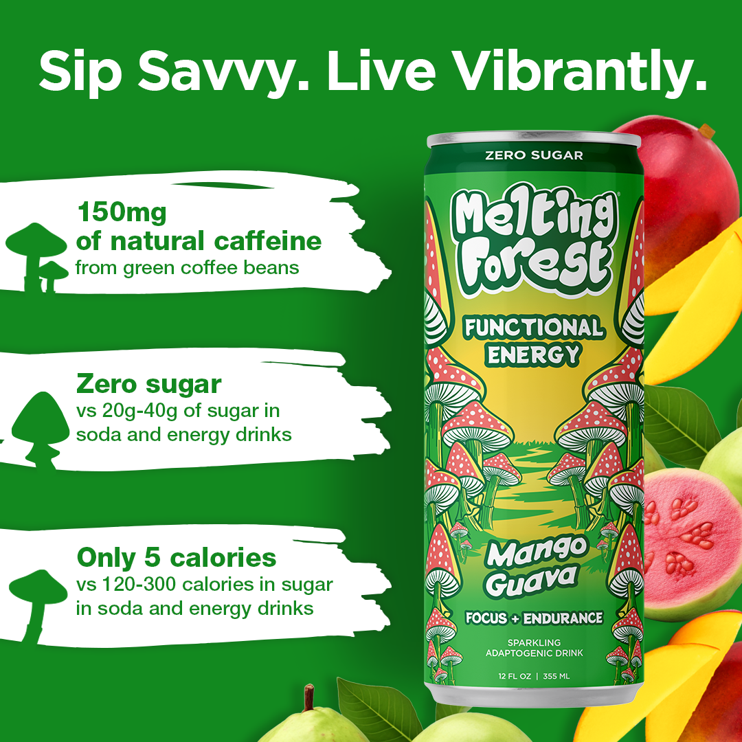 Mushroom Energy Drink 12 Pack - Mango Guava